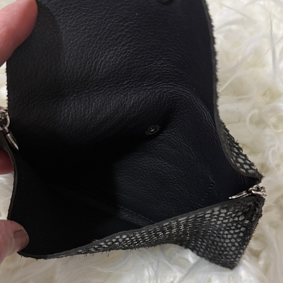 Sorial Black Leather Sequin Evening Handbag mini - Picture 5 of 6